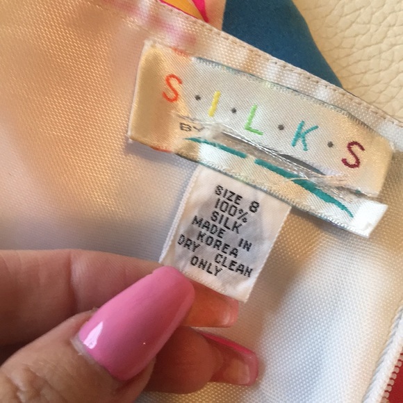 Vintage Hawaiian silk dress 80’s 90’s - Picture 5 of 7